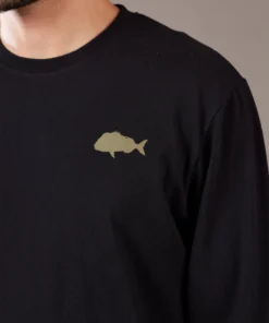 Just Another Fisherman STAMP LS TEE - BLACK Apparel