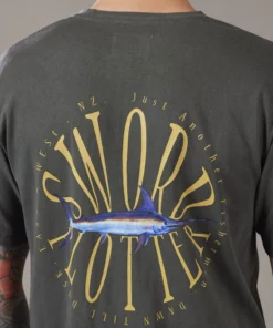 Just Another Fisherman SWORD PLOTTER TEE - AGED BLACK