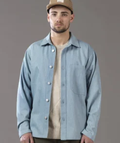 Just Another Fisherman TRANSOM OVER SHIRT - BLUE DENIM Apparel