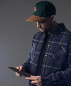 Just Another Fisherman Apparel WOOL DOG CAP - PINE/BROWN