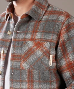 Just Another Fisherman Apparel WOOL HAVEN JACKET - GREY/RUST