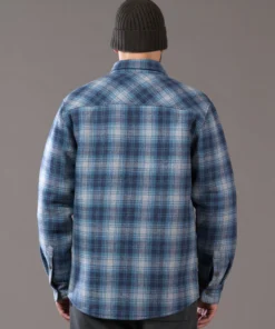 Just Another Fisherman Apparel WOOL PORT JACKET - BLUE/GREY CHECK