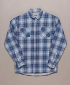 Just Another Fisherman Apparel WOOL PORT JACKET - BLUE/GREY CHECK