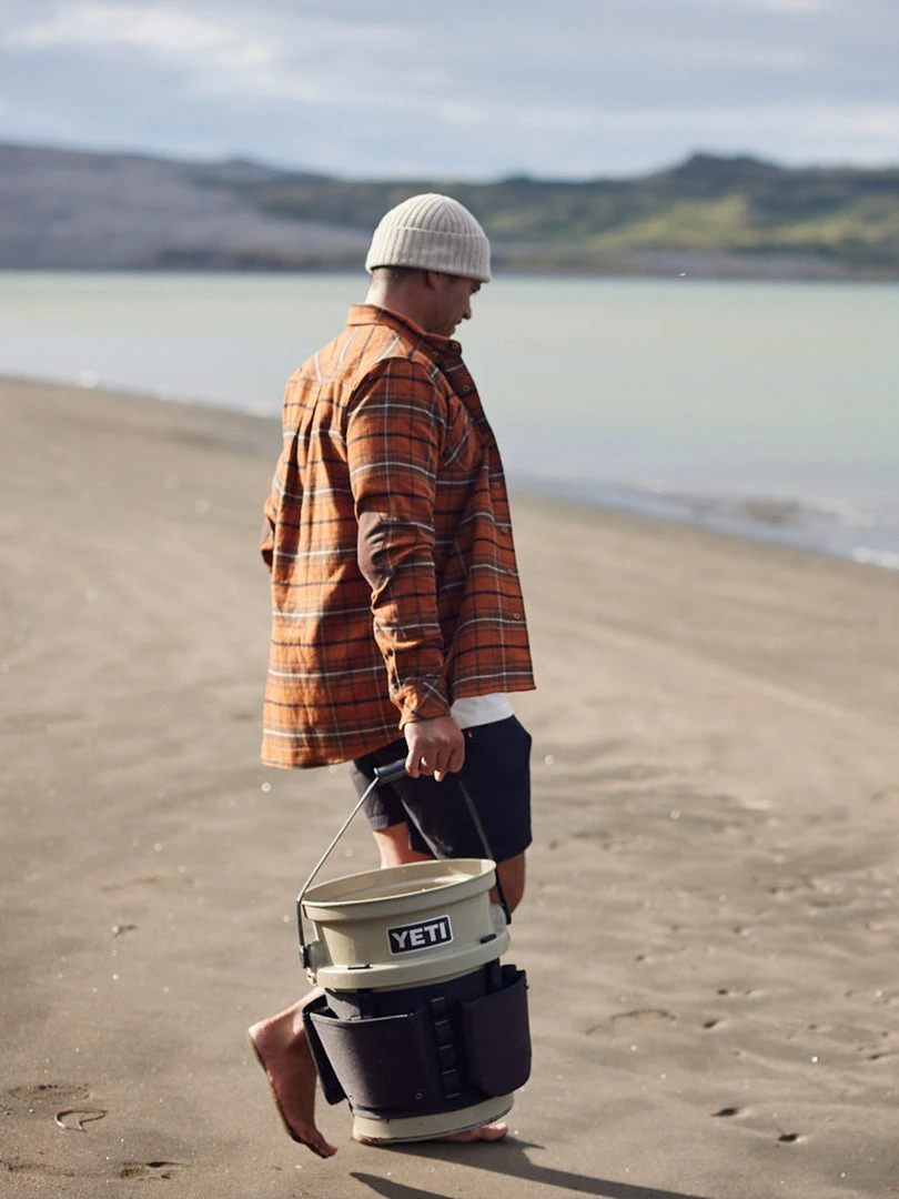 Just Another Fisherman FLANAGAN FLANNEL SHIRT - RUST/BROWN CHECK 4 Just Another Fisherman FLANAGAN FLANNEL SHIRT - RUST/BROWN CHECK